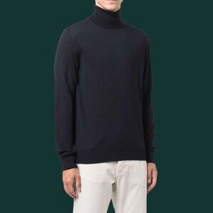Emporio Armani Mens Turtleneck Sweater Black Size 36